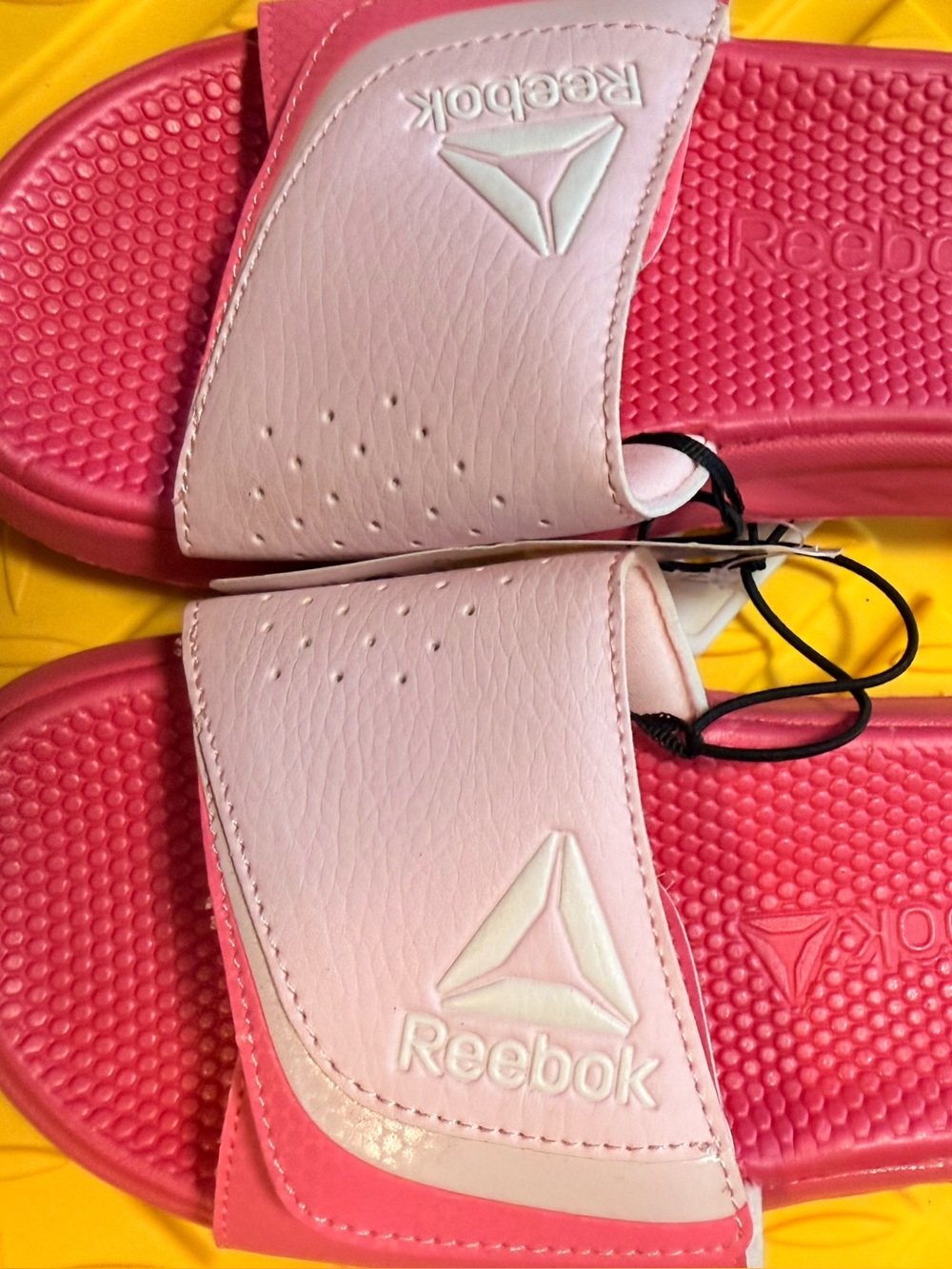 Reebok Two-Tone Pink Slide Sandals
